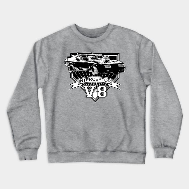 Mad Max V8 Interceptor Crewneck Sweatshirt by CoolCarVideos